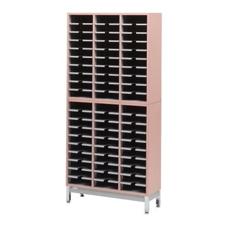 Datum Filing Systems Legal Size Literature Rack, Desert Dusk Laminate Top Black Finish LR6953-L95-T25